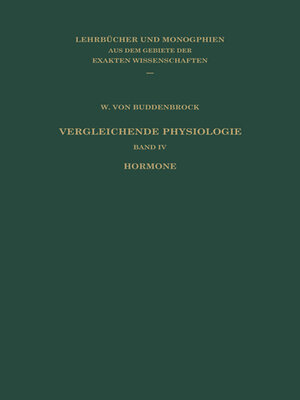 cover image of Vergleichende Physiologie